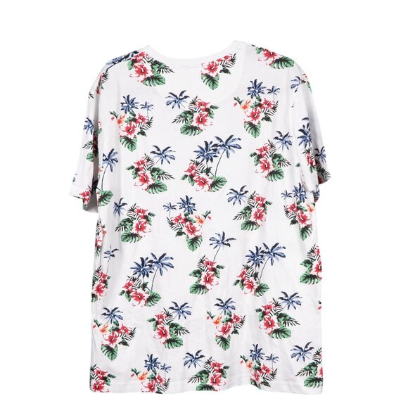 Cactus Man Ricky Singh TShirt L Mens NEW Tropical White Hibiscus Hawaiian Cotton - Picture 7 of 7